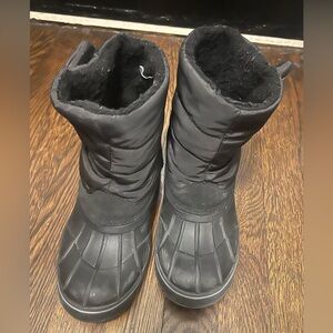 LANDS' END KIDS' FROST INSULATED WATERPROOF SNOW BOOTS in BLACK - SIZE 2